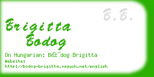 brigitta bodog business card